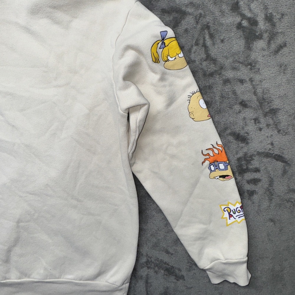Nickelodeon Rugrats Mens Hoodie‎ Small Beige Sweatshirt Pullover Sweater - Picture 12 of 15